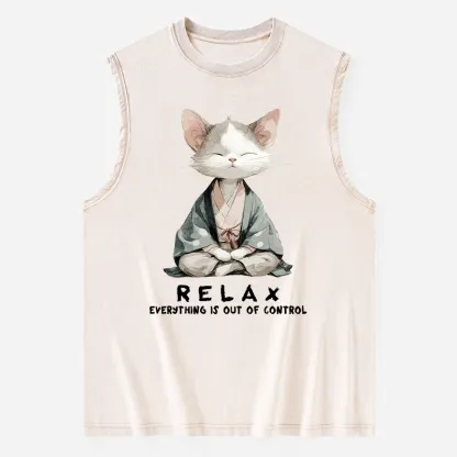 Tokyo-Tiger Zen Cat Relaxation，Everything's Out Of Control Washed Tank