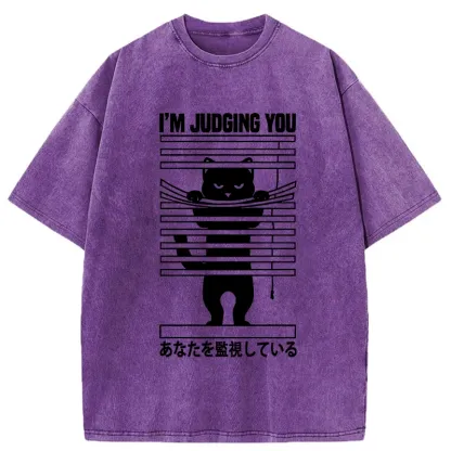 Tokyo-Tiger I'm Judging You Washed T-Shirt