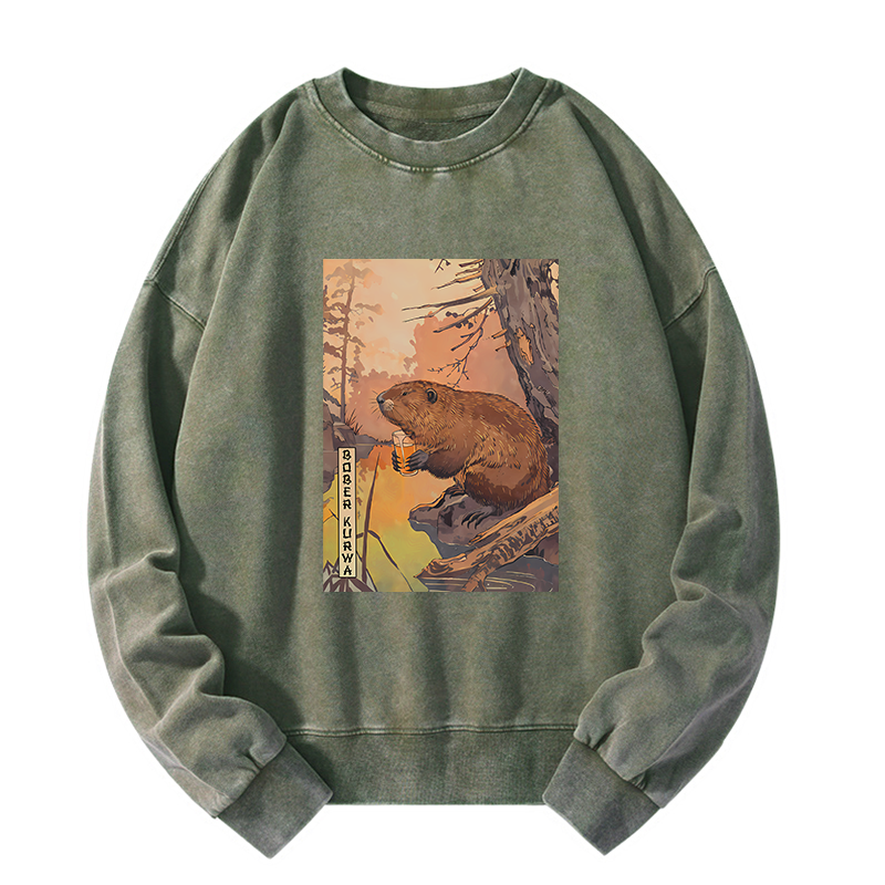 Tokyo-Tiger Beaver By The River Washed Sweatshirt