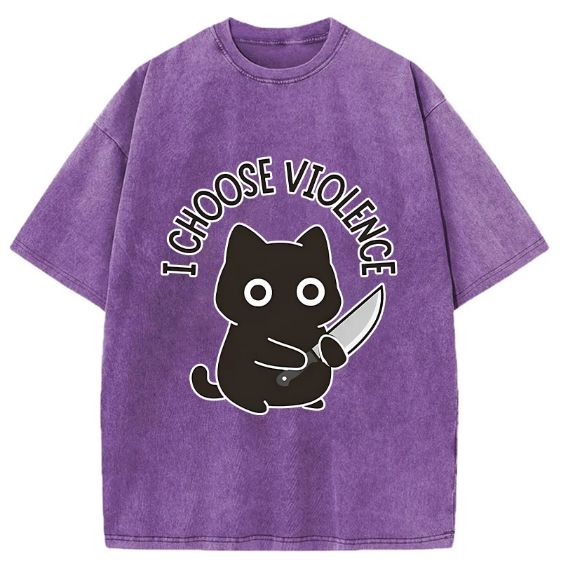 Tokyo-Tiger Threat Of The Black Cat Washed T-Shirt