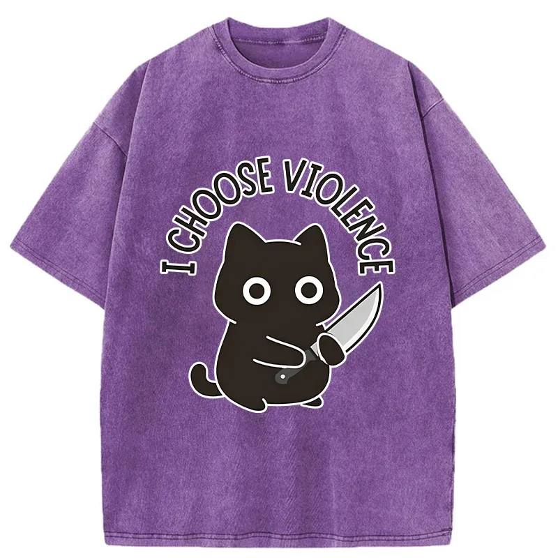 Tokyo-Tiger Threat Of The Black Cat Washed T-Shirt