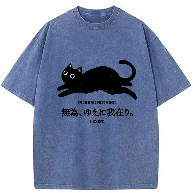 Tokyo-Tiger Non-action Is Everywhere Washed T-Shirt