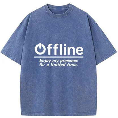 Tokyo-Tiger Offline Gamer Washed T-Shirt