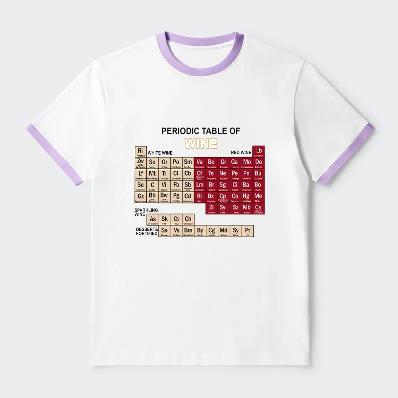 Tokyo-Tiger Table of Elements of Wine Trim T-Shirt