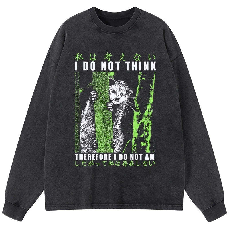 Tokyo-Tiger Stupid Possum Japan Washed Long Sleeve T-Shirt Sale