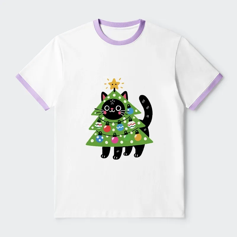 Tokyo-Tiger Christmas Tree Cat Trim T-Shirt