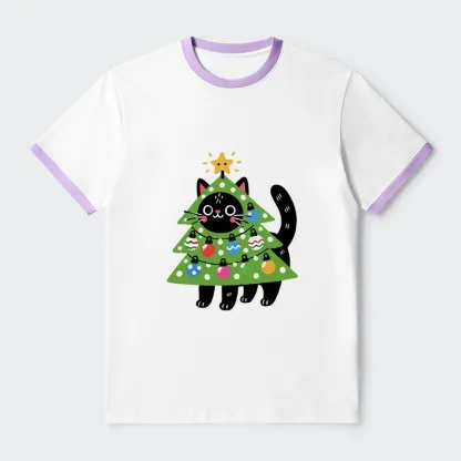Tokyo-Tiger Christmas Tree Cat Trim T-Shirt