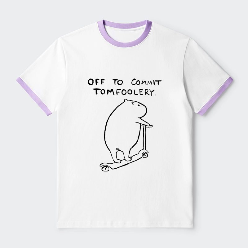 Tokyo-Tiger Capybara Is Ready To Do Something Bad Trim T-Shirt