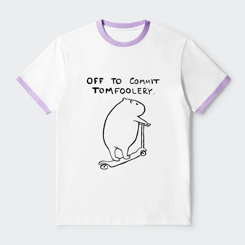 Tokyo-Tiger Capybara Is Ready To Do Something Bad Trim T-Shirt