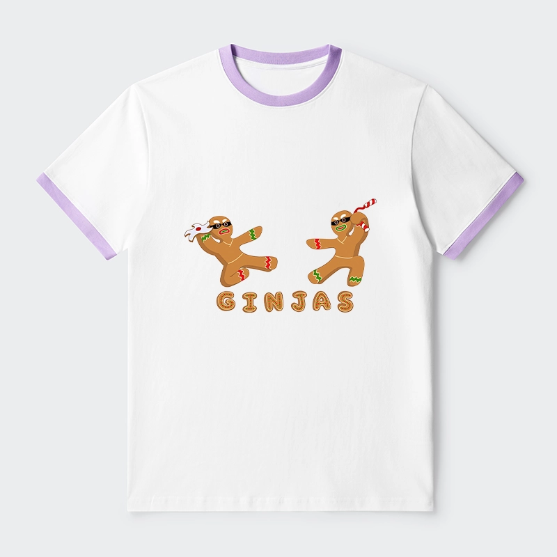 Tokyo-Tiger Gingerbread Ninja Trim T-Shirt
