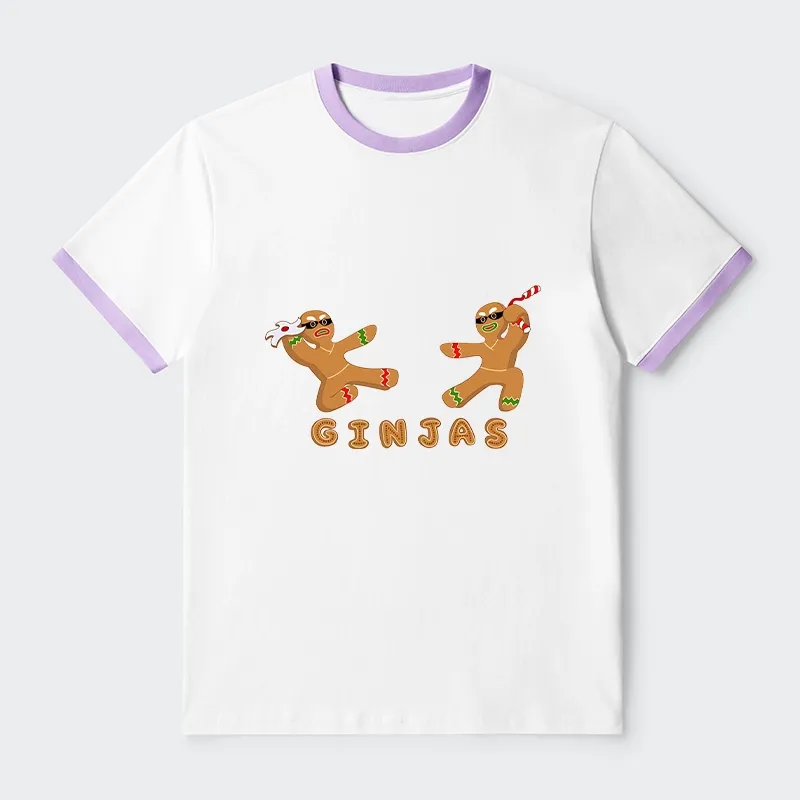 Tokyo-Tiger Gingerbread Ninja Trim T-Shirt