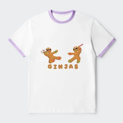Tokyo-Tiger Gingerbread Ninja Trim T-Shirt