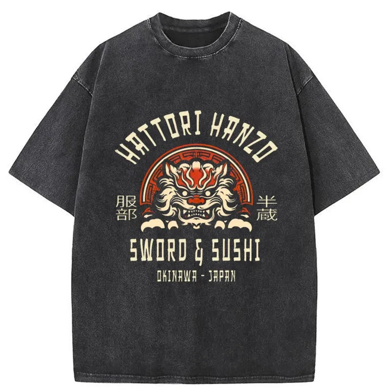 Tokyo-Tiger Hattori Hanzo Sword Washed T-Shirt