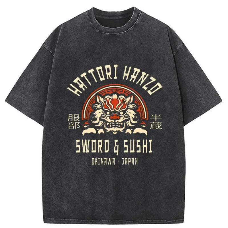 Tokyo-Tiger Hattori Hanzo Sword Washed T-Shirt Sale
