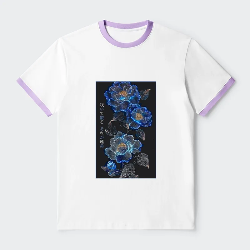 Tokyo-Tiger The Sea Of Flowers In The Darkness Trim T-Shirt