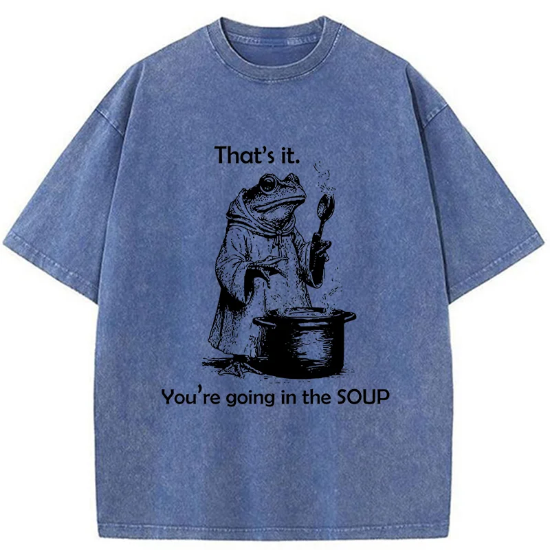 Tokyo-Tiger frog Is Making Soup Washed T-Shirt