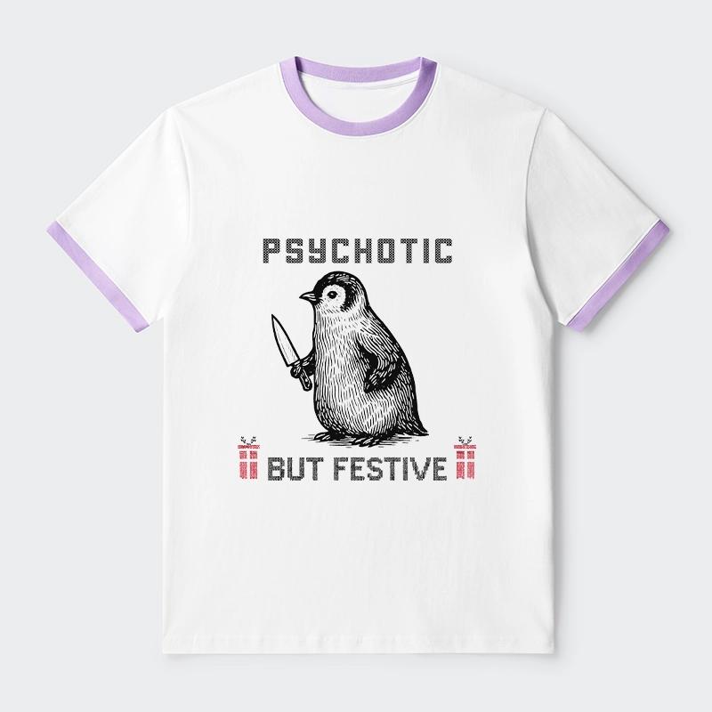 Tokyo-Tiger Overstimulated but Festive Christmas Trim T-Shirt