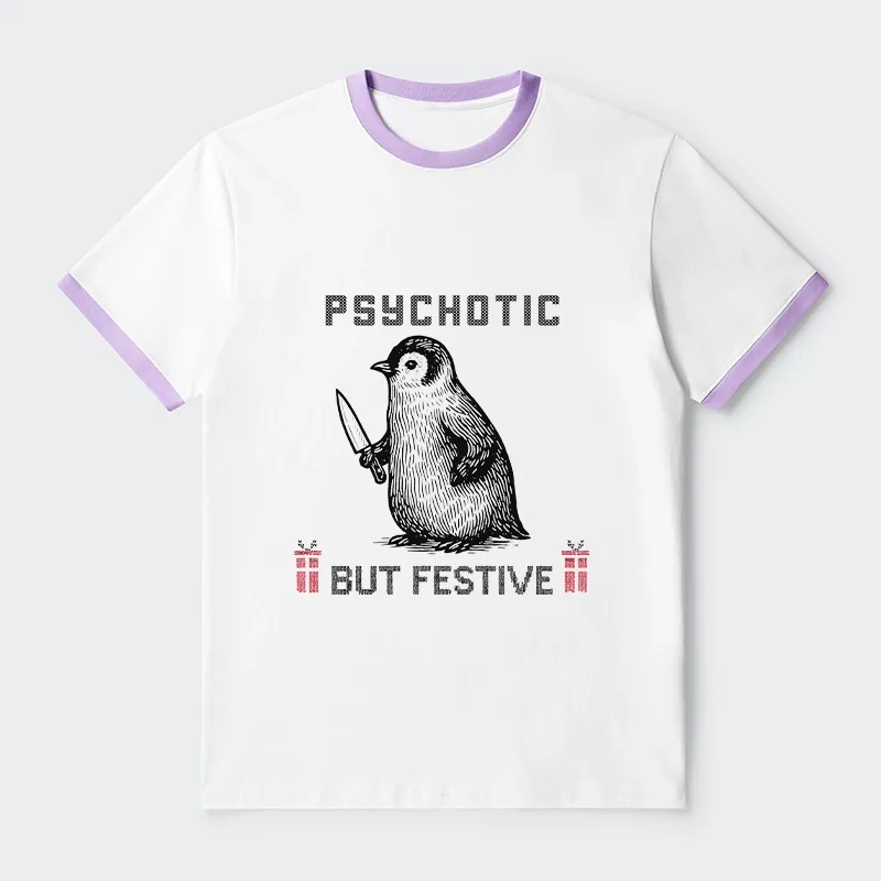 Tokyo-Tiger Overstimulated but Festive Christmas Trim T-Shirt