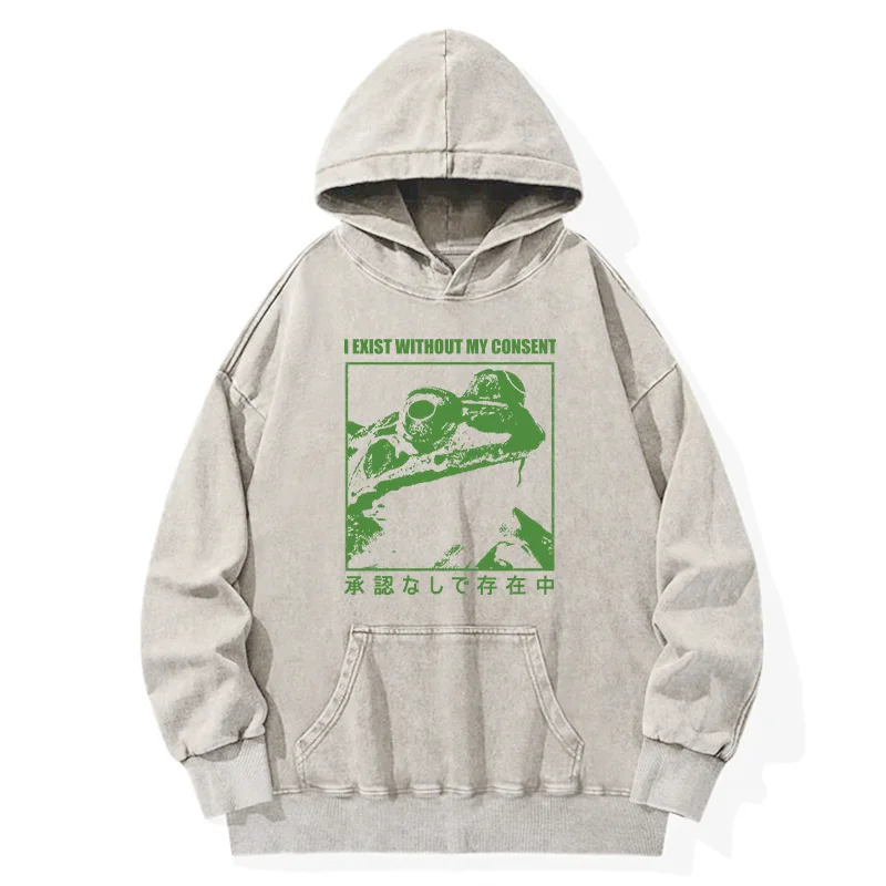 Tokyo-Tiger Unauthorized Existence Washed Hoodie