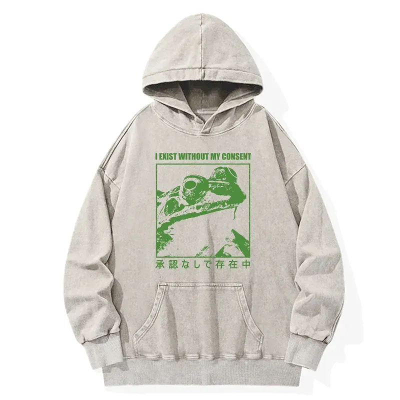 Tokyo-Tiger Unauthorized Existence Washed Hoodie