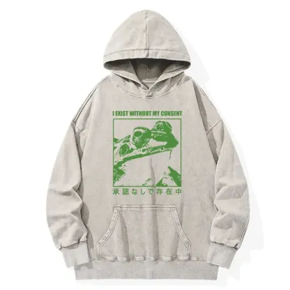 Tokyo-Tiger Unauthorized Existence Washed Hoodie