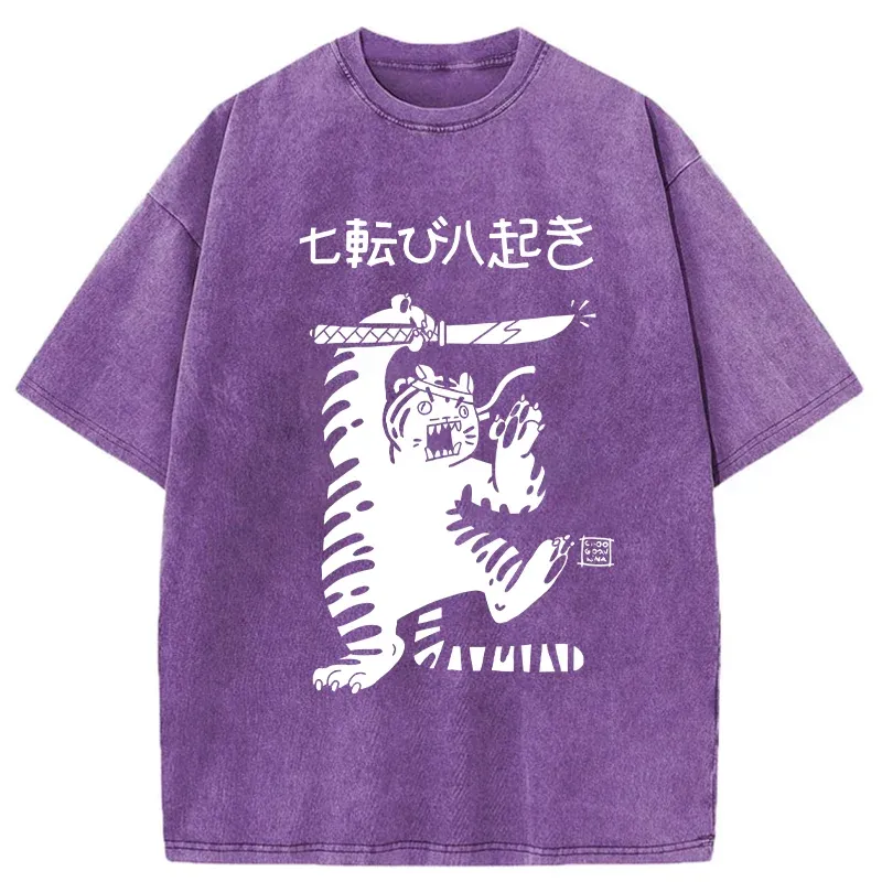 Tokyo-Tiger Tiger Samurai Washed T-Shirt