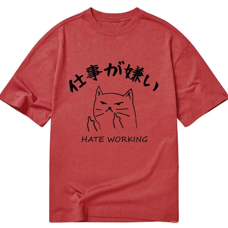 Tokyo-Tiger A Cat That Hates Work Classic T-Shirt-tokyo-tiger