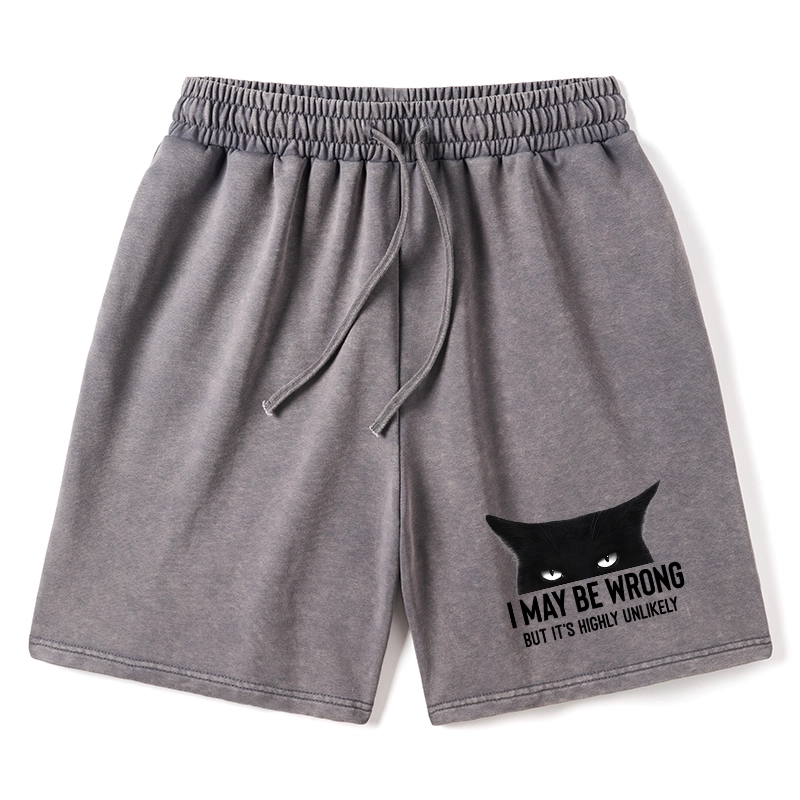 Tokyo-Tiger Cat Can Do No Wrong Washed Shorts