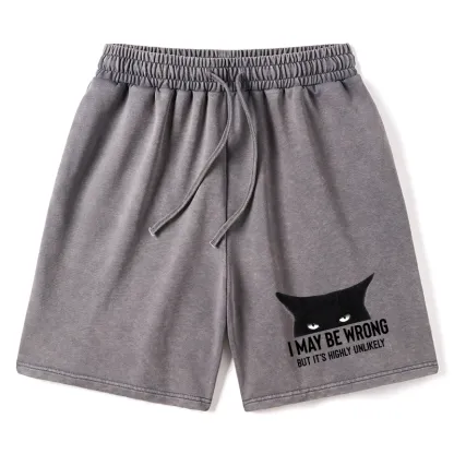 Tokyo-Tiger Cat Can Do No Wrong Washed Shorts