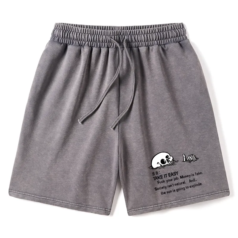 Tokyo-Tiger Skeleton Ridicule Washed Shorts