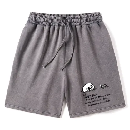 Tokyo-Tiger Skeleton Ridicule Washed Shorts