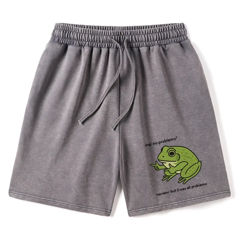 Tokyo-Tiger Stupid Frog Meme Washed Shorts Sale