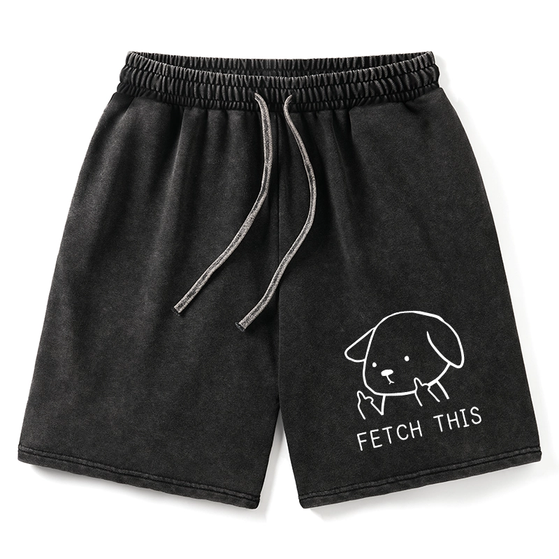 Tokyo-Tiger Fetch This Dog Washed Shorts