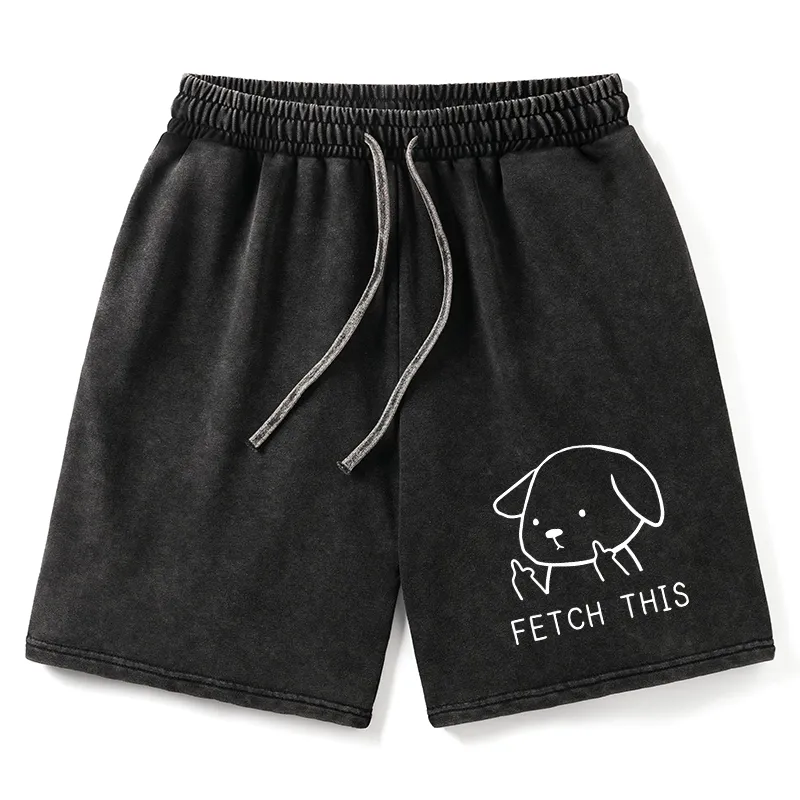 Tokyo-Tiger Fetch This Dog Washed Shorts