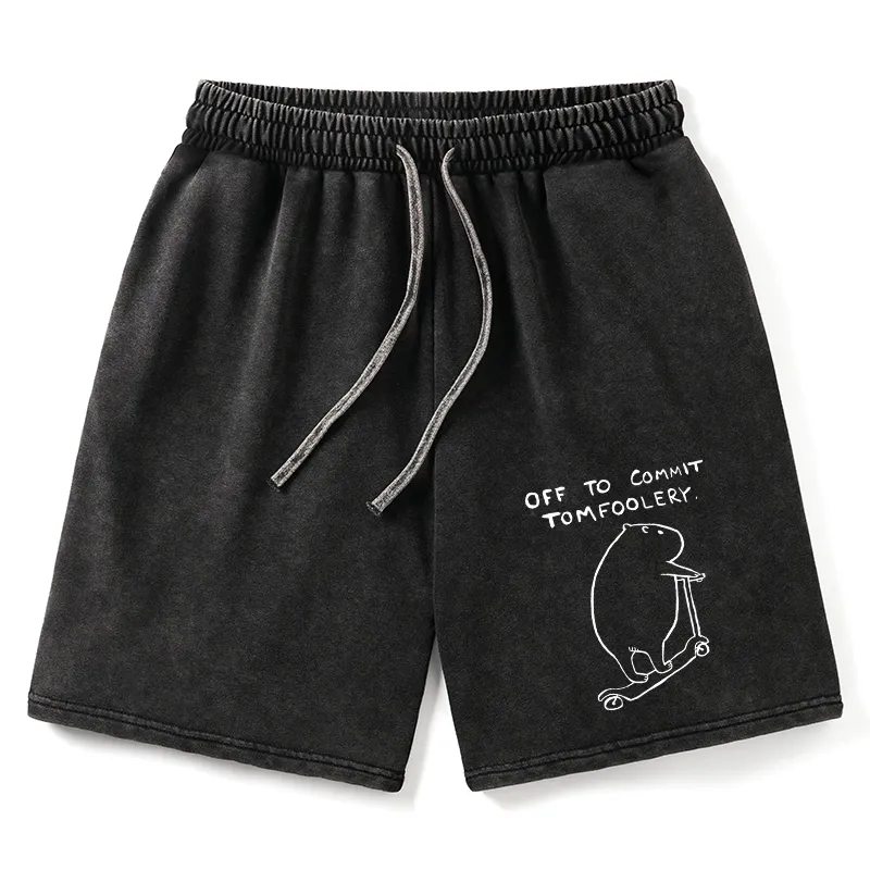 Tokyo-Tiger Capybara Is Ready To Do Something Bad Washed Shorts