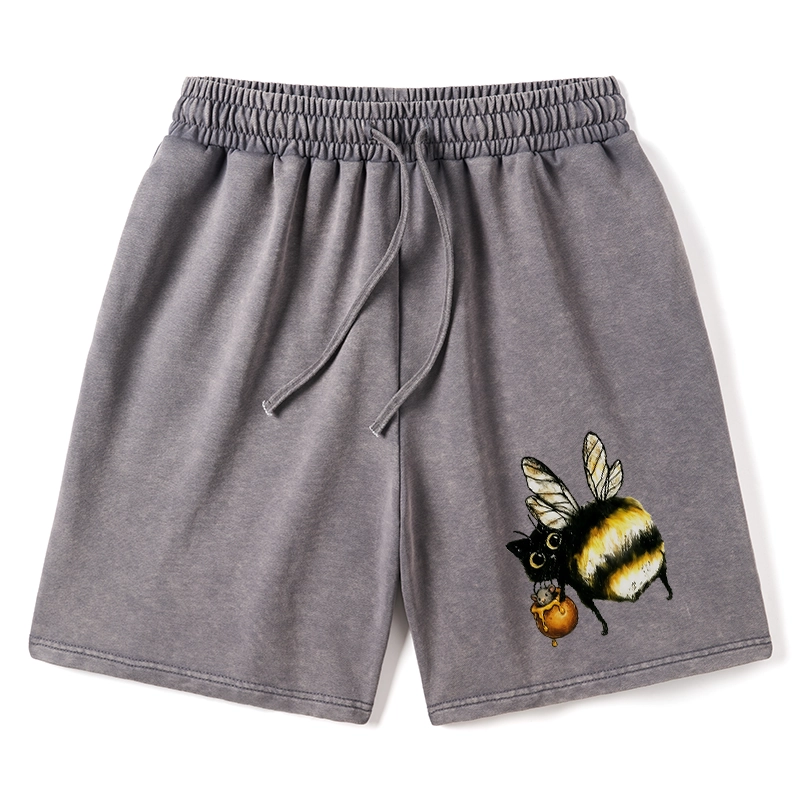 Tokyo-Tiger Cute Catbee Butt Washed Shorts