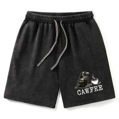 Tokyo-Tiger Cawfee Funny Japan Meme Washed Shorts