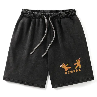 Tokyo-Tiger Gingerbread Ninja Washed Shorts