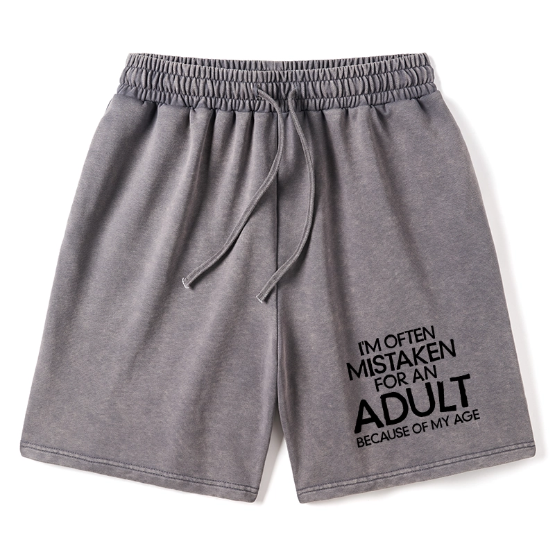 Tokyo-Tiger Old In Age But Young At Heart Washed Shorts