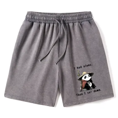 Tokyo-Tiger The Maybe Later Panda Washed Shorts