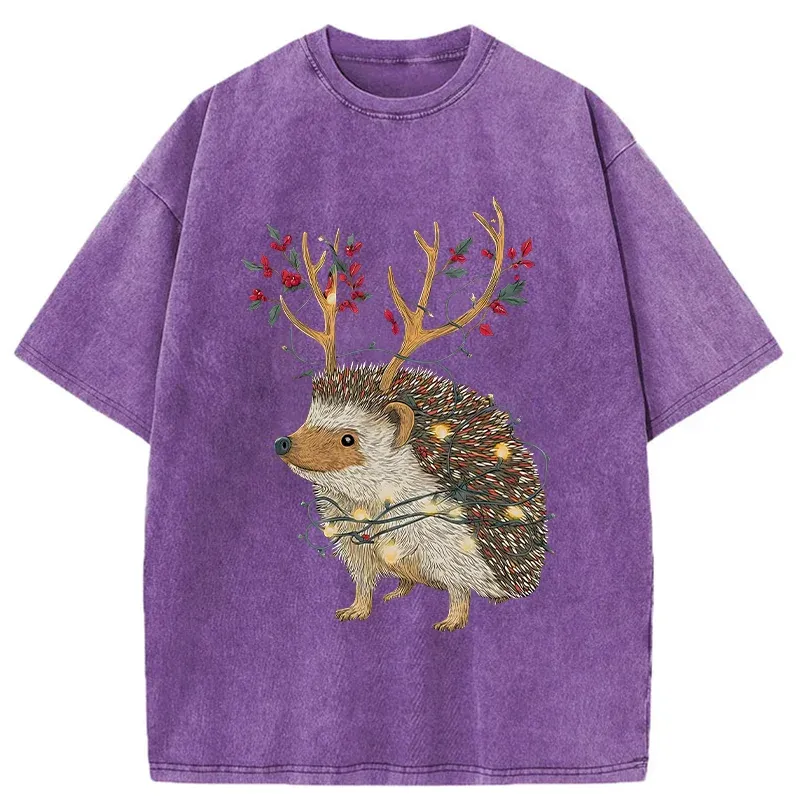 Tokyo-Tiger Christmas Hedgehog Washed T-Shirt