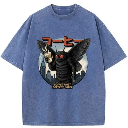 Tokyo-Tiger Mothman Coffee Washed T-Shirt