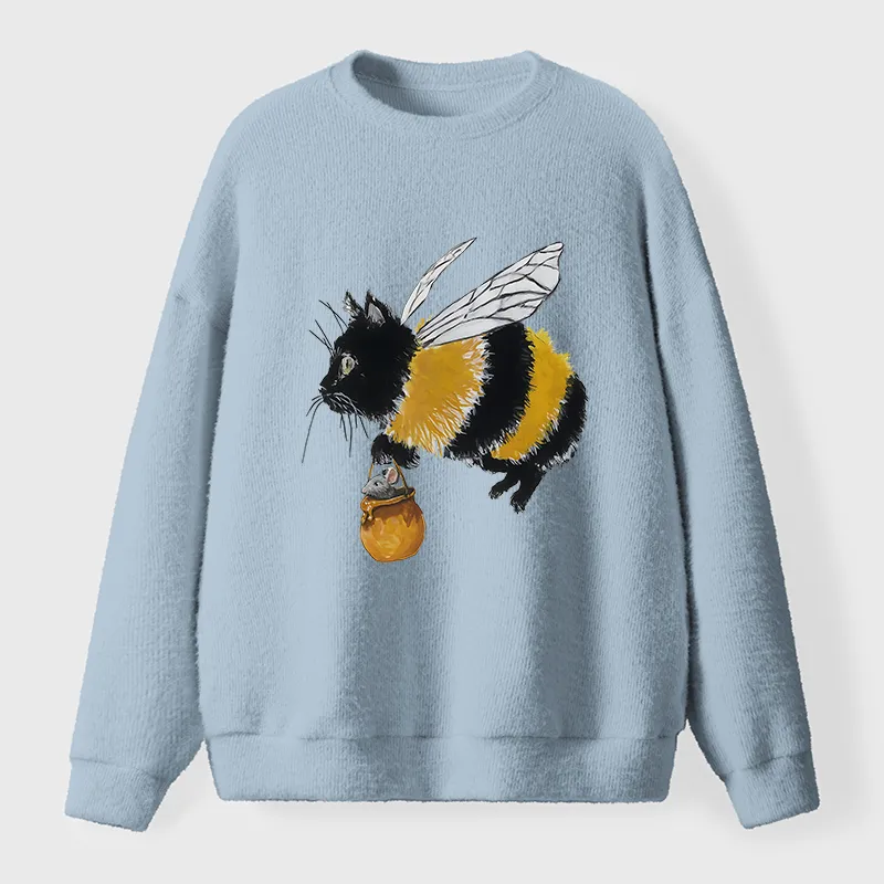 Tokyo-Tiger Catbee Funny Fuzzy Sweatshirt