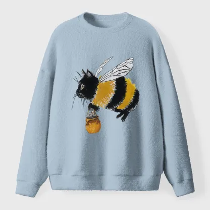 Tokyo-Tiger Catbee Funny Fuzzy Sweatshirt