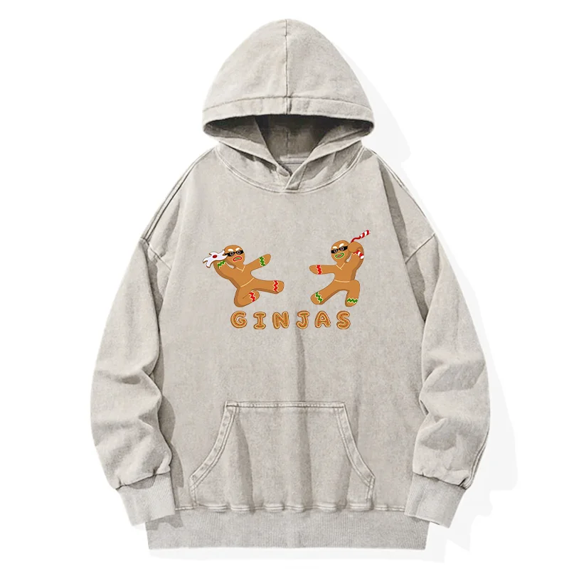 Tokyo-Tiger Gingerbread Ninja Washed Hoodie