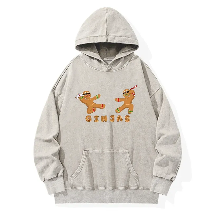 Tokyo-Tiger Gingerbread Ninja Washed Hoodie