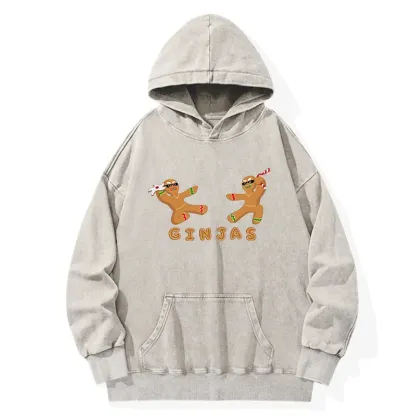 Tokyo-Tiger Gingerbread Ninja Washed Hoodie