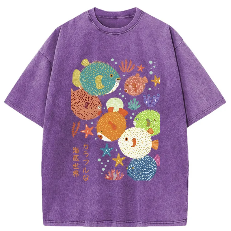Tokyo-Tiger Japanese Fish Washed T-Shirt