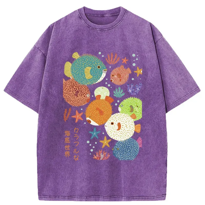 Tokyo-Tiger Japanese Fish Washed T-Shirt