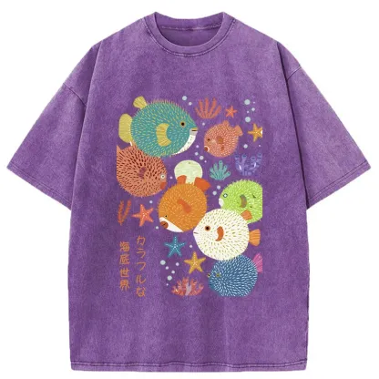 Tokyo-Tiger Japanese Fish Washed T-Shirt